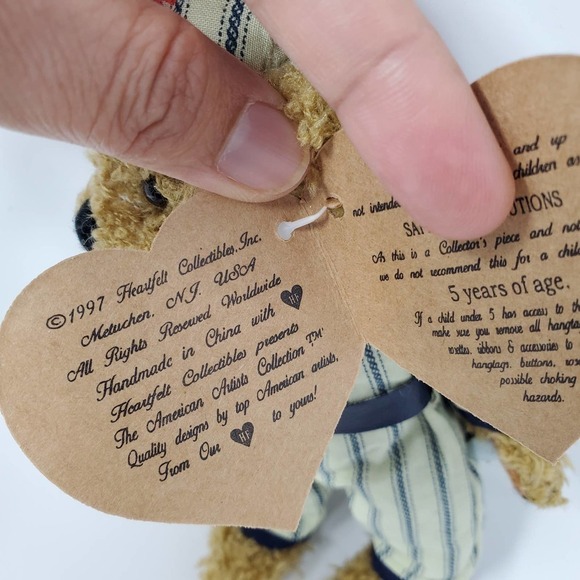 Vintage Heartfelt Plush Jointed Baseball Bear - Picture 2 of 7